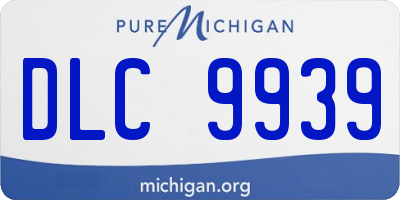 MI license plate DLC9939
