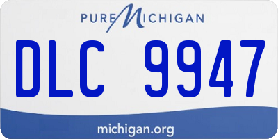 MI license plate DLC9947