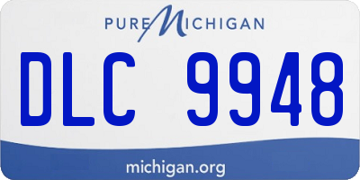 MI license plate DLC9948