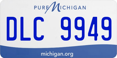 MI license plate DLC9949