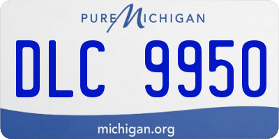 MI license plate DLC9950