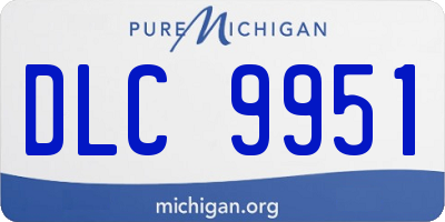 MI license plate DLC9951