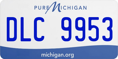 MI license plate DLC9953