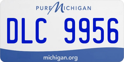 MI license plate DLC9956