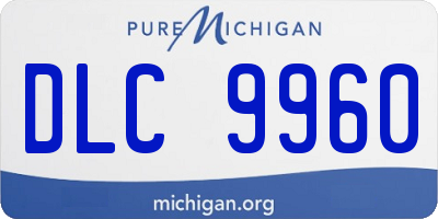 MI license plate DLC9960