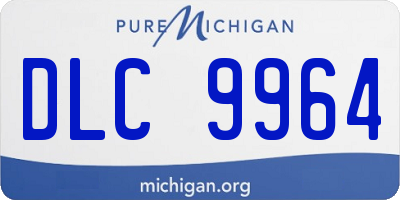 MI license plate DLC9964
