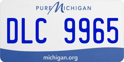 MI license plate DLC9965