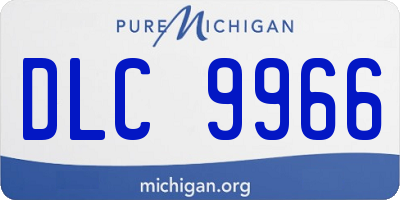 MI license plate DLC9966
