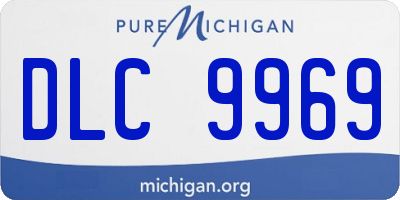 MI license plate DLC9969