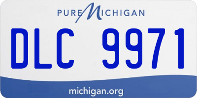 MI license plate DLC9971
