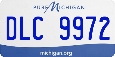 MI license plate DLC9972