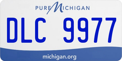 MI license plate DLC9977