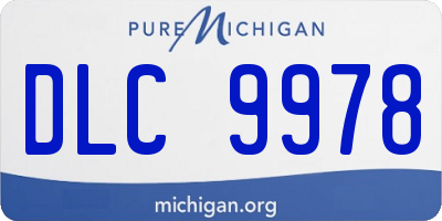 MI license plate DLC9978