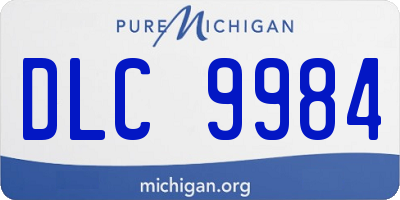 MI license plate DLC9984