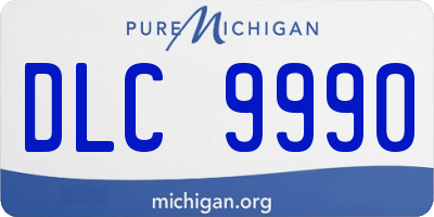 MI license plate DLC9990