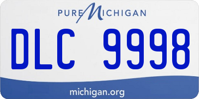 MI license plate DLC9998