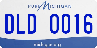 MI license plate DLD0016