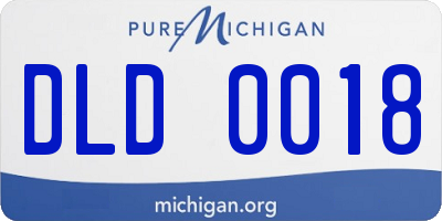 MI license plate DLD0018