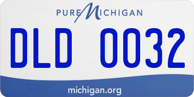 MI license plate DLD0032