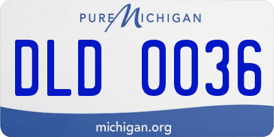 MI license plate DLD0036