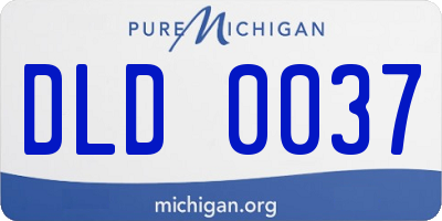MI license plate DLD0037