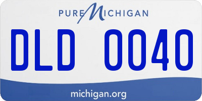 MI license plate DLD0040