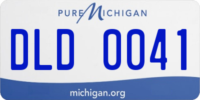 MI license plate DLD0041