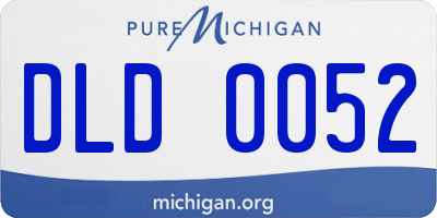 MI license plate DLD0052