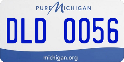 MI license plate DLD0056