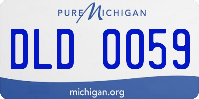 MI license plate DLD0059