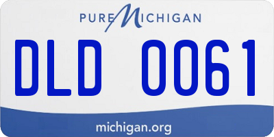 MI license plate DLD0061