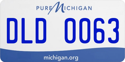 MI license plate DLD0063