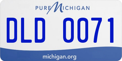 MI license plate DLD0071