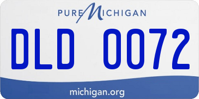 MI license plate DLD0072