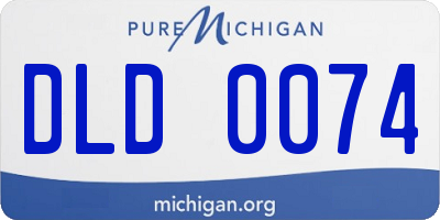 MI license plate DLD0074