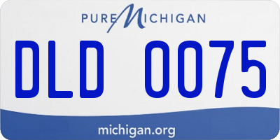 MI license plate DLD0075