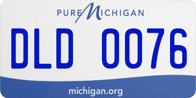MI license plate DLD0076