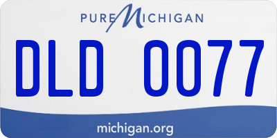 MI license plate DLD0077