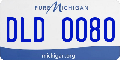 MI license plate DLD0080