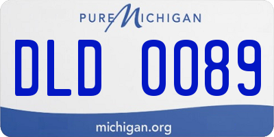 MI license plate DLD0089