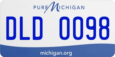 MI license plate DLD0098