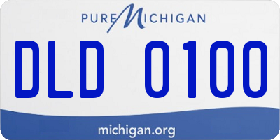 MI license plate DLD0100
