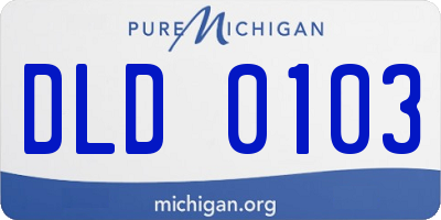MI license plate DLD0103
