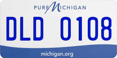 MI license plate DLD0108