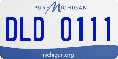 MI license plate DLD0111