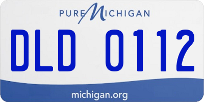 MI license plate DLD0112