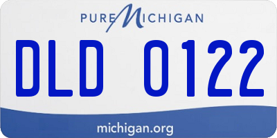 MI license plate DLD0122