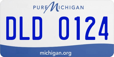 MI license plate DLD0124