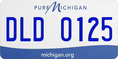 MI license plate DLD0125