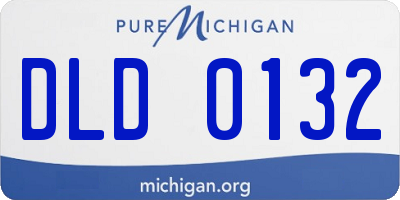 MI license plate DLD0132